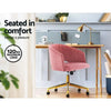 Velvet Office Chair Executive Computer Chair Adjustable Armchair Work Study Pink Deals499