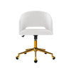 Velvet Office Chair Fabric Computer Chairs Armchair Vintage Work Study Home White Deals499