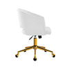 Velvet Office Chair Fabric Computer Chairs Armchair Vintage Work Study Home White Deals499