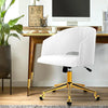 Velvet Office Chair Fabric Computer Chairs Armchair Vintage Work Study Home White Deals499