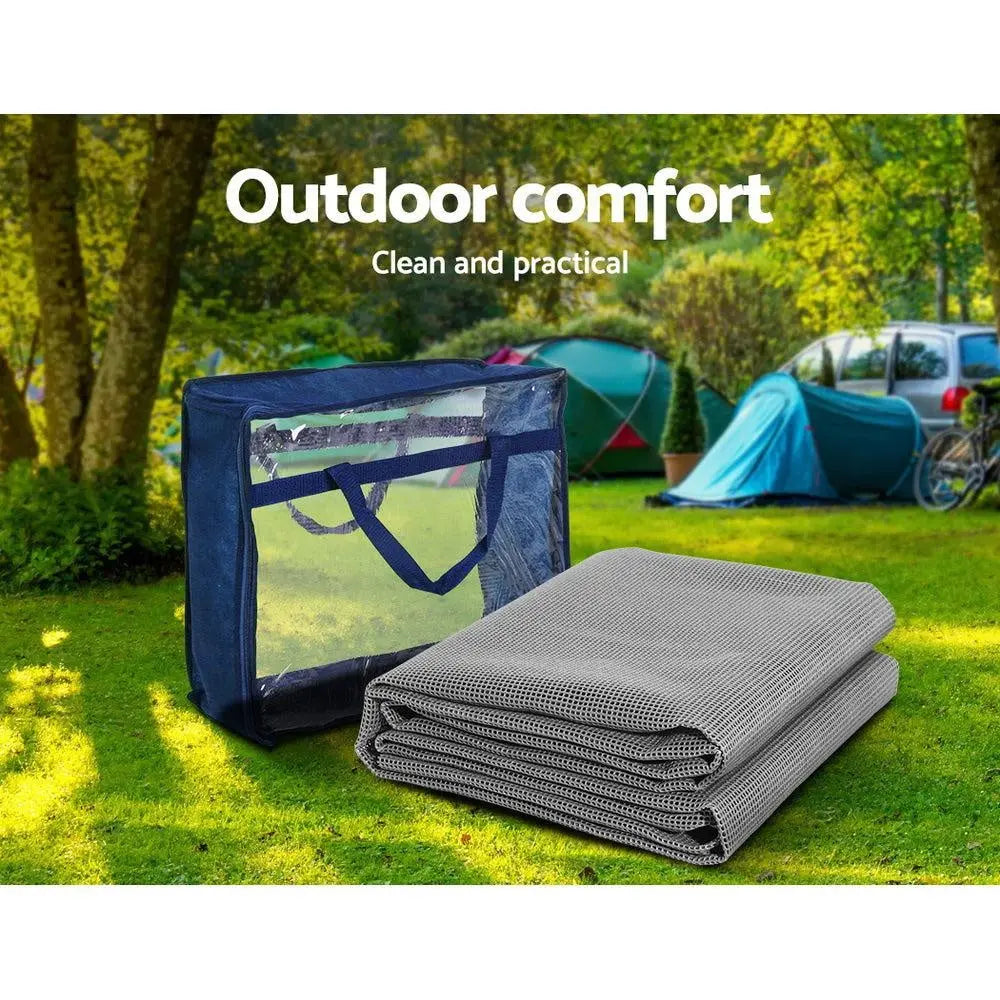 Weisshorn 6M Annex Matting Pack of 2x 3 x2.5m Floor Mats Mesh Camping Picnic Deals499