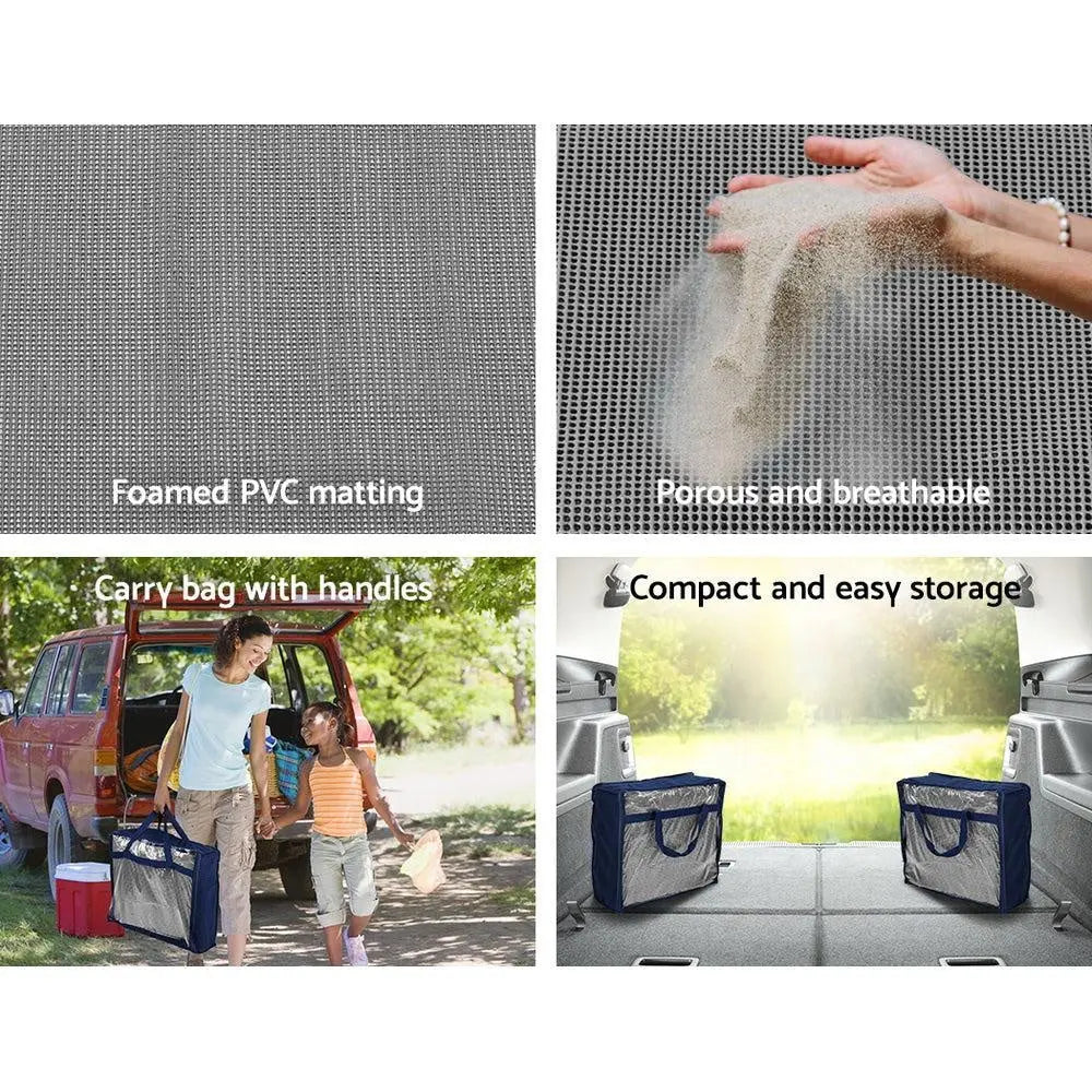 Weisshorn 6M Annex Matting Pack of 2x 3 x2.5m Floor Mats Mesh Camping Picnic Deals499