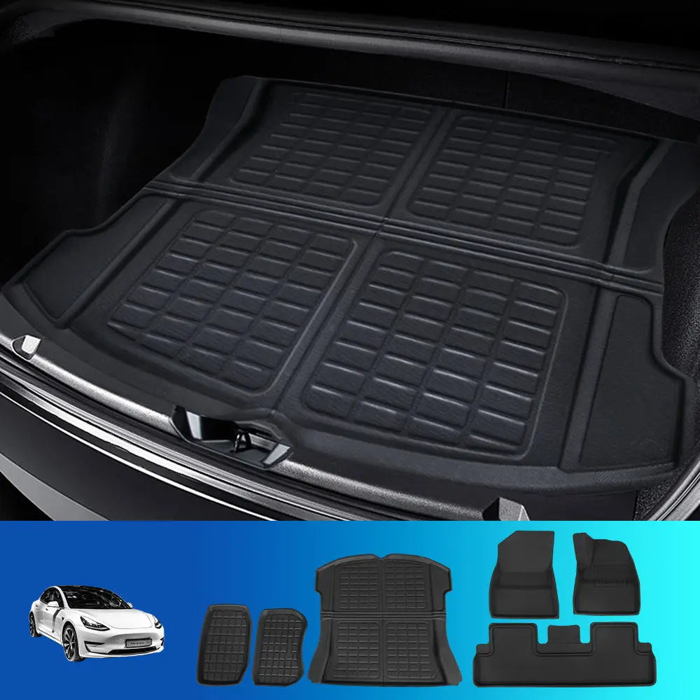 Weisshorn Car Rubber Floor Mats for Tesla Model 3 Trunk Toolbox Cargo Mat Carpet Deals499