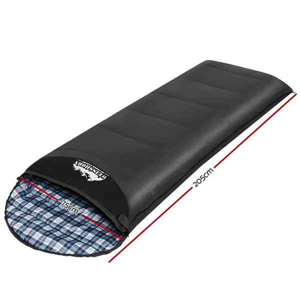 Weisshorn Sleeping Bag Single Camping Hiking Winter Thermal Grey Deals499