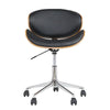 Wooden & PU Leather Office Desk Chair - Black Deals499