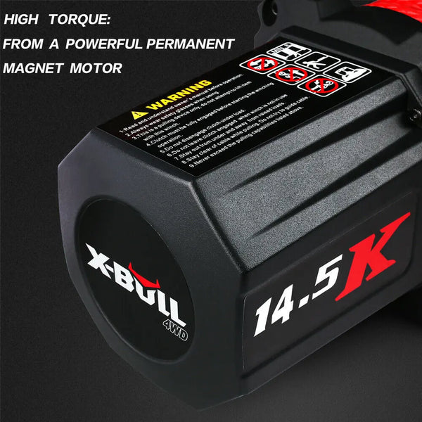 X-BULL Electric Winch 12V Synthetic Rope Wireless 14500LB Remote 4X4 4WD Boat Deals499