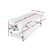Zenses 75cm Wide Portable Aluminium Massage Table Two Fold Treatment Beauty Therapy White Deals499