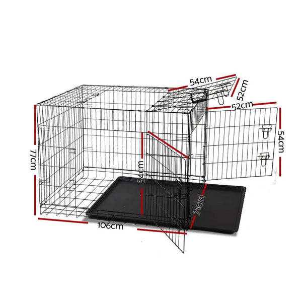 i.Pet 42inch Pet Cage - Black Deals499