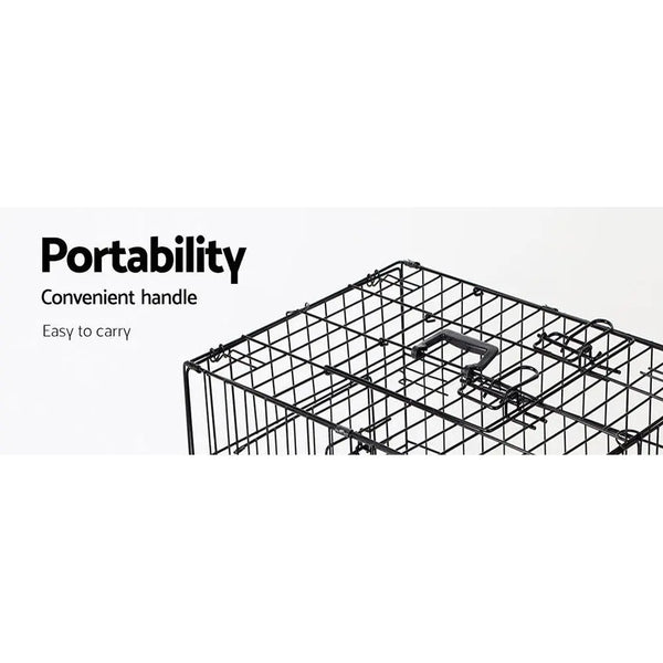 i.Pet 42inch Pet Cage - Black Deals499