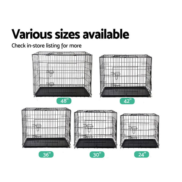 i.Pet 42inch Pet Cage - Black Deals499