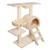 i.Pet Cat Tree 100cm Trees Scratching Post Scratcher Tower Condo House Furniture Wood Beige Deals499