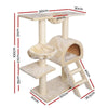 i.Pet Cat Tree 100cm Trees Scratching Post Scratcher Tower Condo House Furniture Wood Beige Deals499