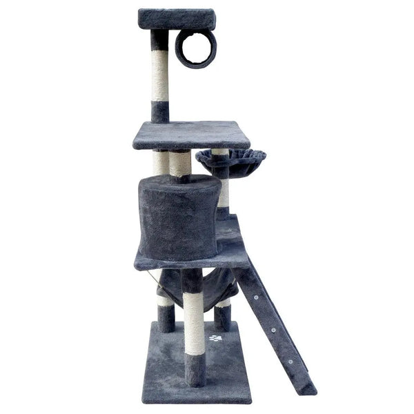 i.Pet Cat Tree 141cm Trees Scratching Post Scratcher Tower Condo House Furniture Wood Deals499