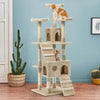 i.Pet Cat Tree 180cm Trees Scratching Post Scratcher Tower Condo House Furniture Wood Beige Deals499