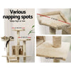 i.Pet Cat Tree 180cm Trees Scratching Post Scratcher Tower Condo House Furniture Wood Beige Deals499