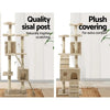 i.Pet Cat Tree 180cm Trees Scratching Post Scratcher Tower Condo House Furniture Wood Beige Deals499