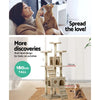 i.Pet Cat Tree 180cm Trees Scratching Post Scratcher Tower Condo House Furniture Wood Beige Deals499