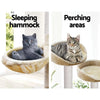 i.Pet Cat Tree 203cm Trees Scratching Post Scratcher Tower Condo House Furniture Wood Beige Deals499