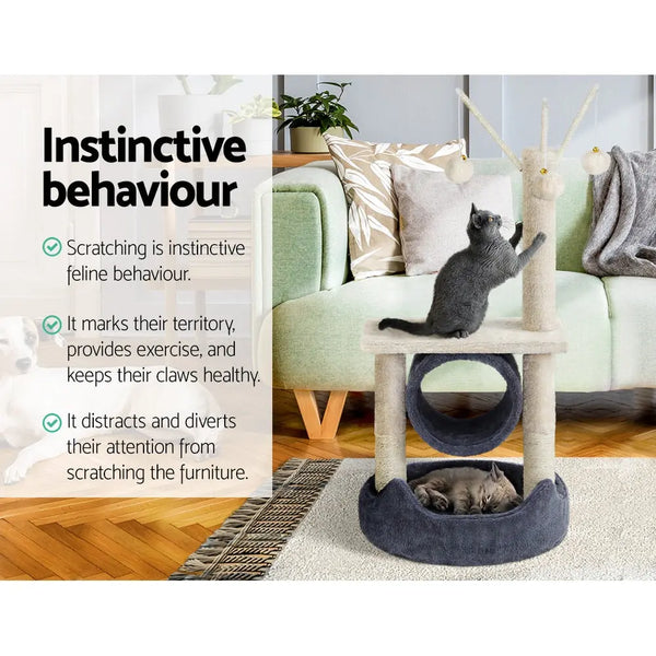i.Pet Cat Tree Scratching Post 76cm Scratcher Tower Condo House Hanging toys Deals499