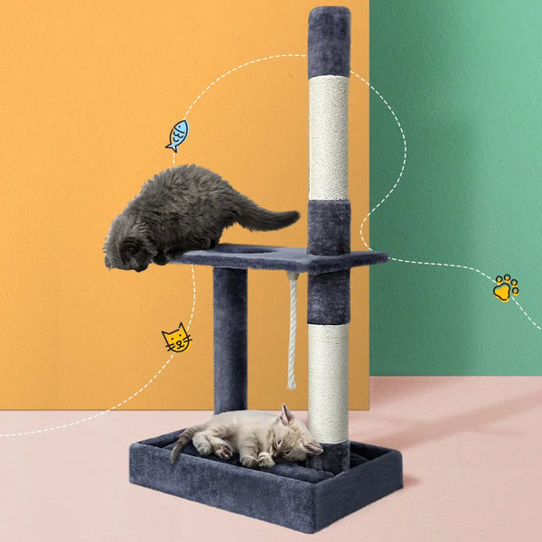 i.Pet Cat Tree Scratching Post Scratcher Tower Condo House Grey 102cm Deals499