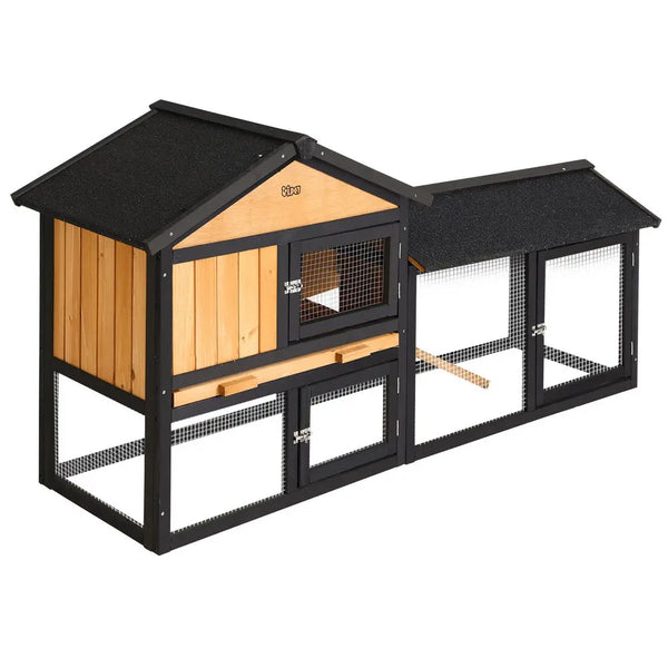 i.Pet Chicken Coop Rabbit Hutch Wooden Cage Pet Hutch 165cm x 52cm x 86cm from Deals499 at Deals499