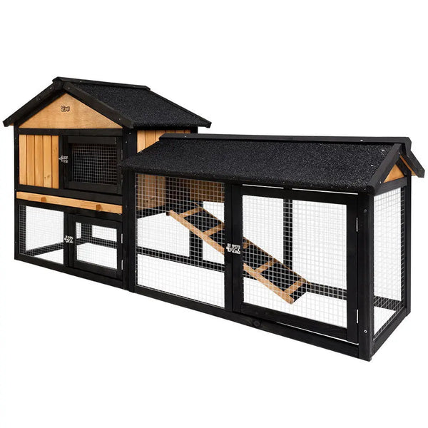 i.Pet Chicken Coop Rabbit Hutch Wooden Cage Pet Hutch 165cm x 52cm x 86cm from Deals499 at Deals499