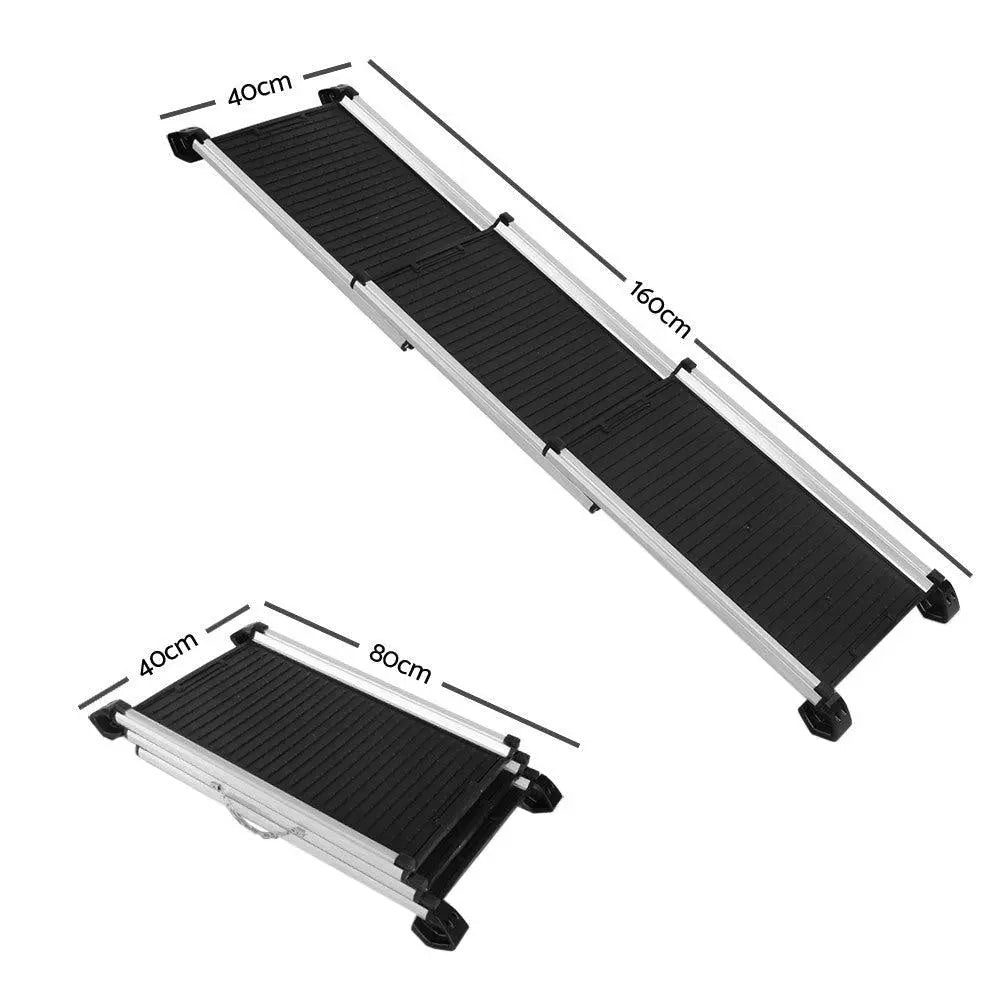 i.Pet Deluxe Aluminium Foldable Pet Ramp - Black Deals499
