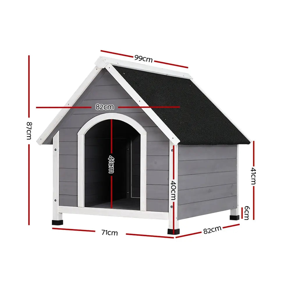 i.Pet Dog Kennel Outdoor Wooden Indoor Puppy Pet House Weatherproof XL Large Deals499