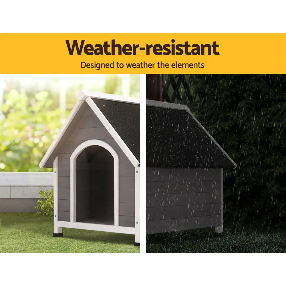 i.Pet Dog Kennel Outdoor Wooden Indoor Puppy Pet House Weatherproof XL Large Deals499