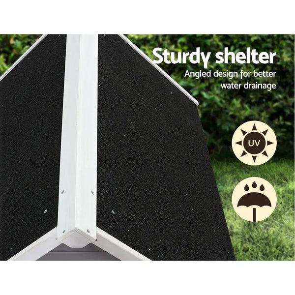 i.Pet Dog Kennel Outdoor Wooden Indoor Puppy Pet House Weatherproof XL Large Deals499