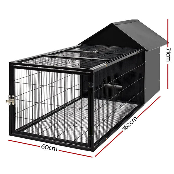 i.Pet Rabbit Cage Hutch Cages Indoor Outdoor Hamster Enclosure Pet Metal Carrier 162CM Length Deals499