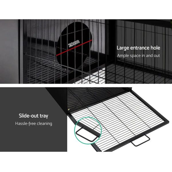 i.Pet Rabbit Cage Hutch Cages Indoor Outdoor Hamster Enclosure Pet Metal Carrier 162CM Length Deals499