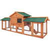 i.Pet Rabbit Hutch Chicken Coop Wooden Cage Pet Hutch 220cm x 52cm x 84cm Deals499