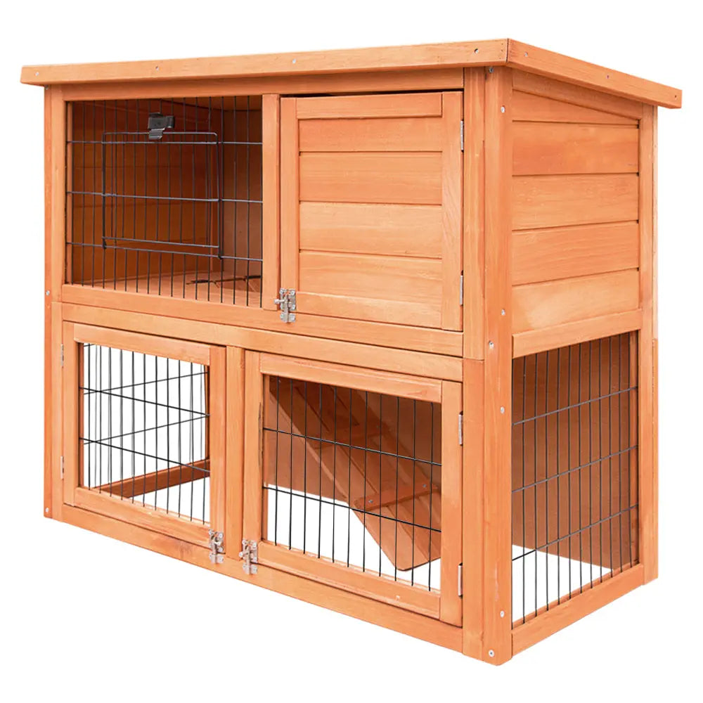 i.Pet Rabbit Hutch Hutches Large Metal Run Wooden Cage Chicken Coop Guinea Pig Deals499