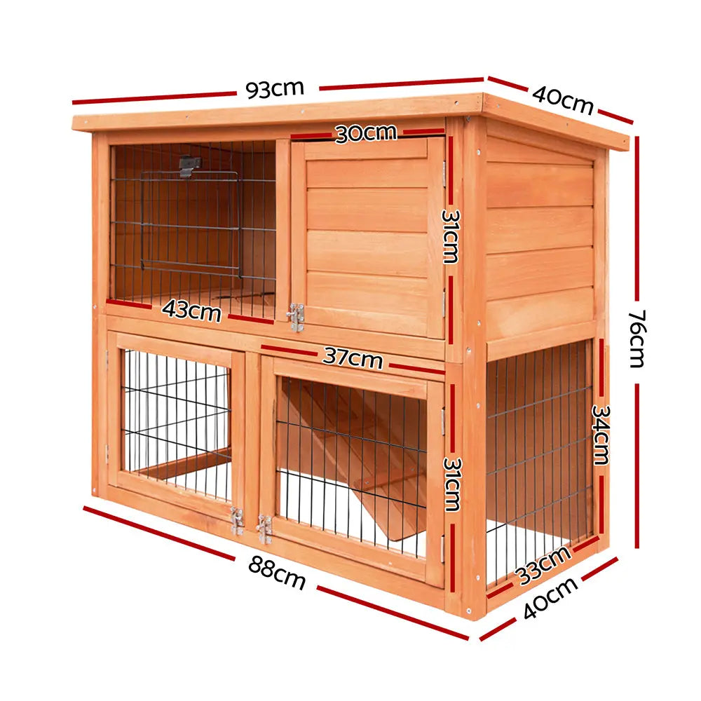 i.Pet Rabbit Hutch Hutches Large Metal Run Wooden Cage Chicken Coop Guinea Pig Deals499