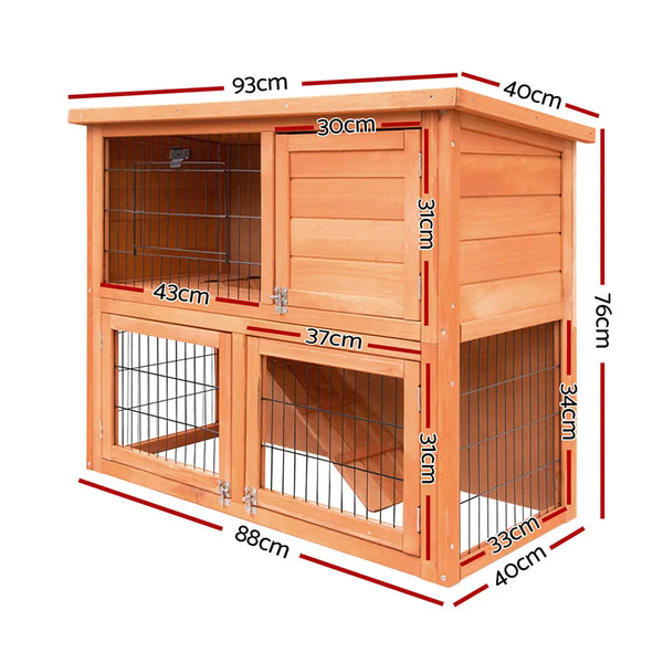 i.Pet Rabbit Hutch Hutches Large Metal Run Wooden Cage Chicken Coop Guinea Pig Deals499
