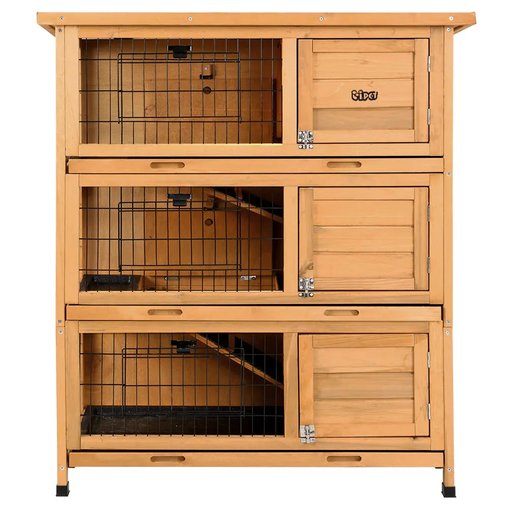 i.Pet Rabbit Hutch Wooden Cage Pet hutch Chicken Coop 91.5cm x 46cm x 116.5cm Deals499
