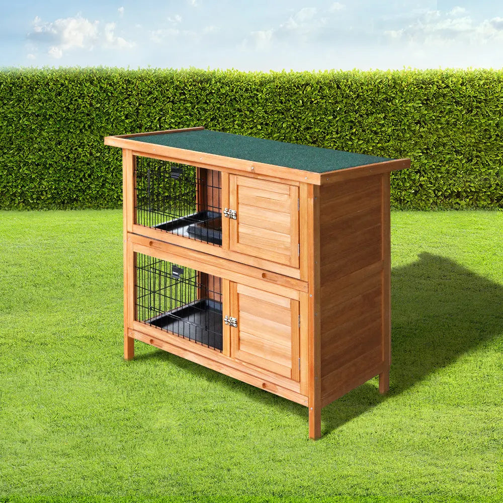 i.Pet Rabbit Hutch Wooden Chicken Coop Pet Hutch 82cm x 91.5cm x 45cm Deals499