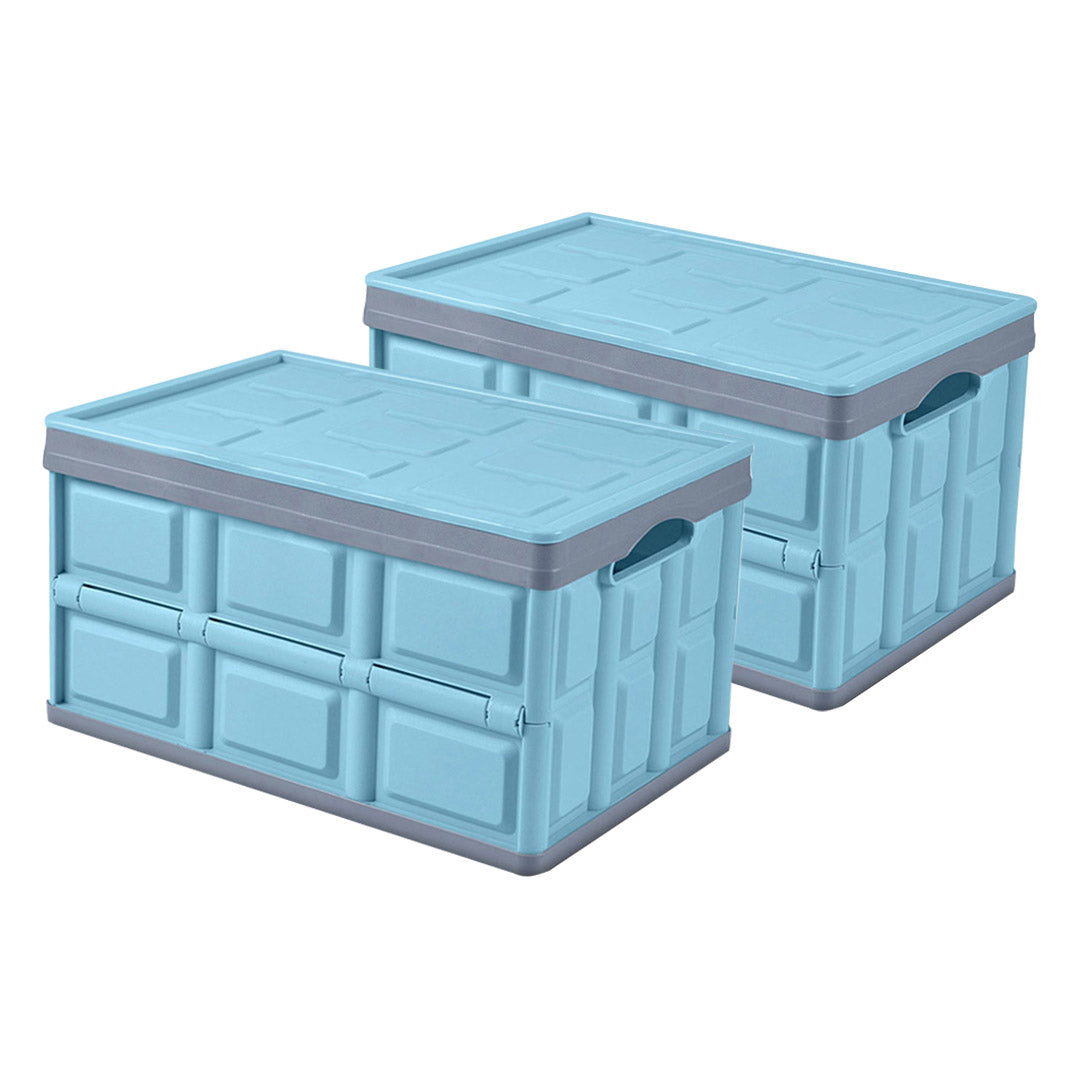 SOGA 2X 30L Collapsible Car Trunk Storage Multifunctional Foldable Box Blue Soga