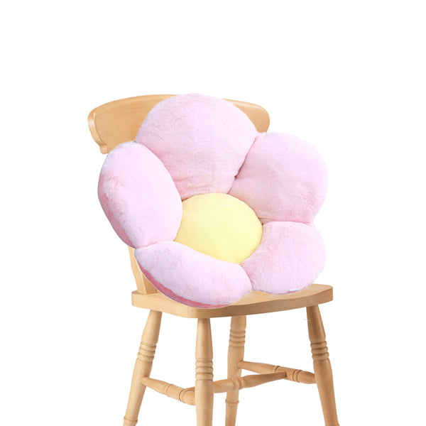 SOGA Pink Whimsical Big Flower Shape Cushion Soft Leaning Bedside Pad Floor Plush Pillow Home Decor Soga