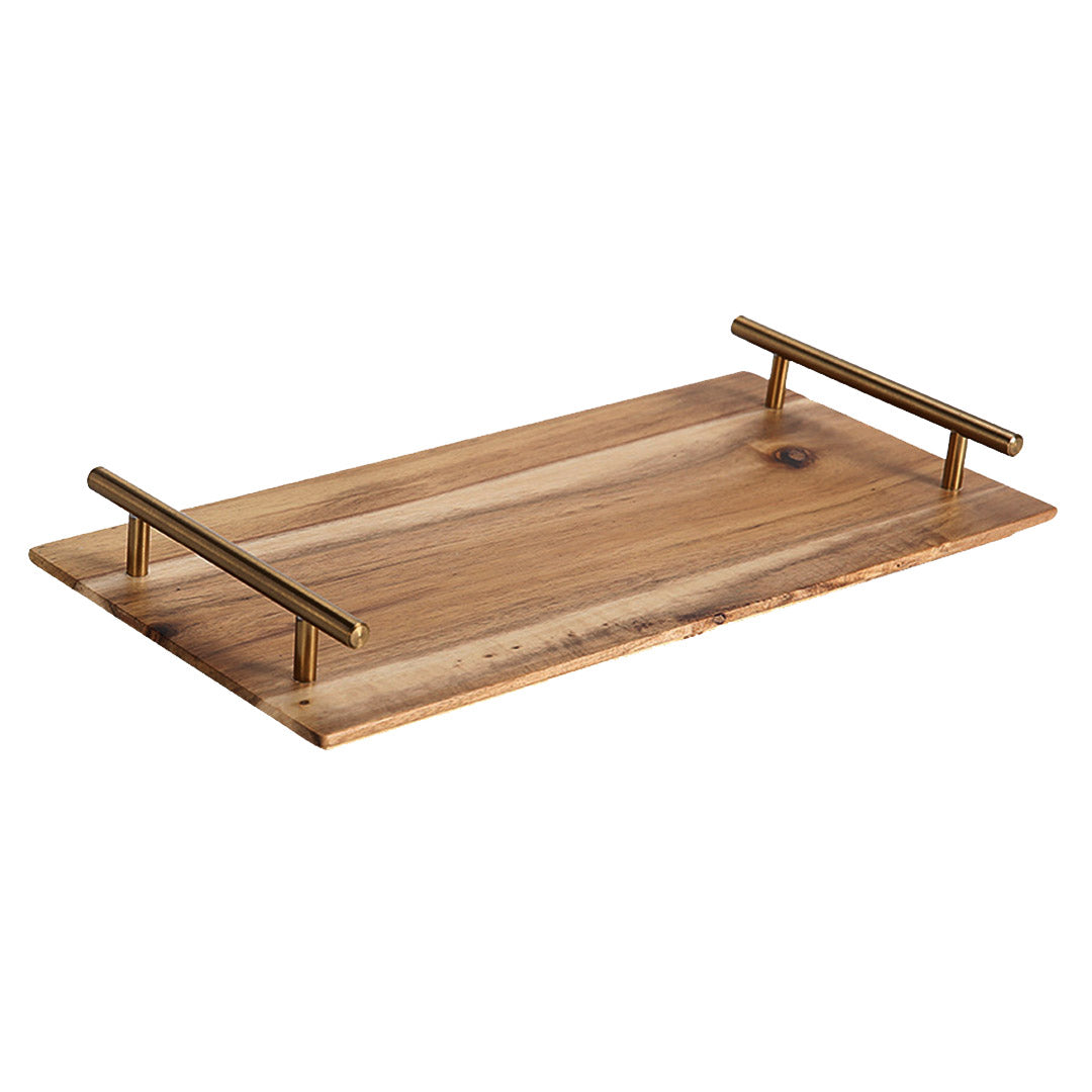 SOGA 39cm Brown Rectangle Wooden Acacia Food Serving Tray Charcuterie Board Home Decor Soga