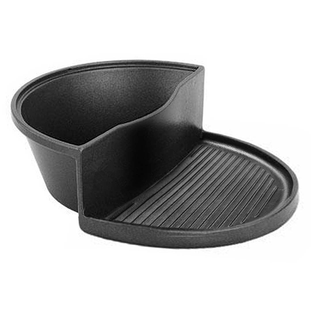 SOGA 2 in 1 Cast Iron Ribbed Fry Pan Skillet Griddle BBQ and Steamboat Hot Pot Soga