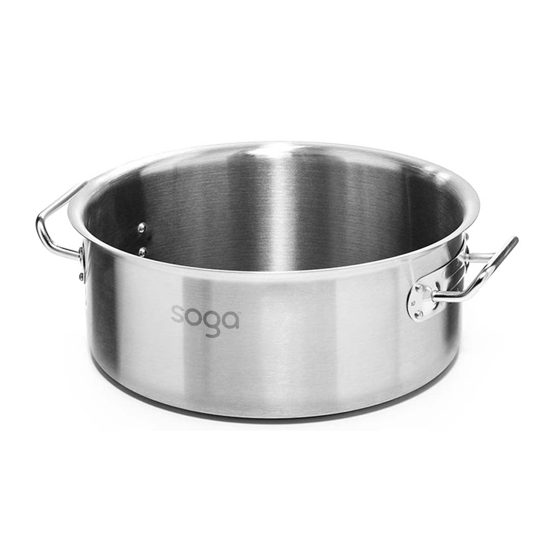 SOGA Stock Pot 113L Top Grade Thick Stainless Steel Stockpot 18/10 Without Lid Soga