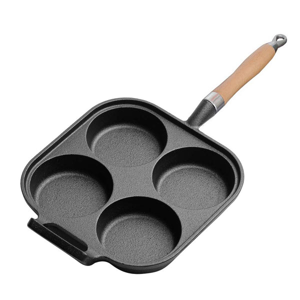 SOGA 4 Mold Cast Iron Breakfast Fried Egg Pancake Omelette Fry Pan Soga