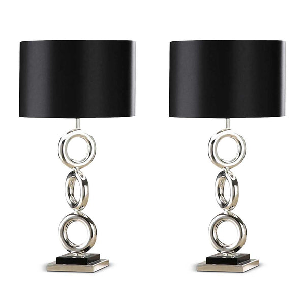 SOGA 2X Simple Industrial Style Table Lamp Metal Base Desk Lamp Soga