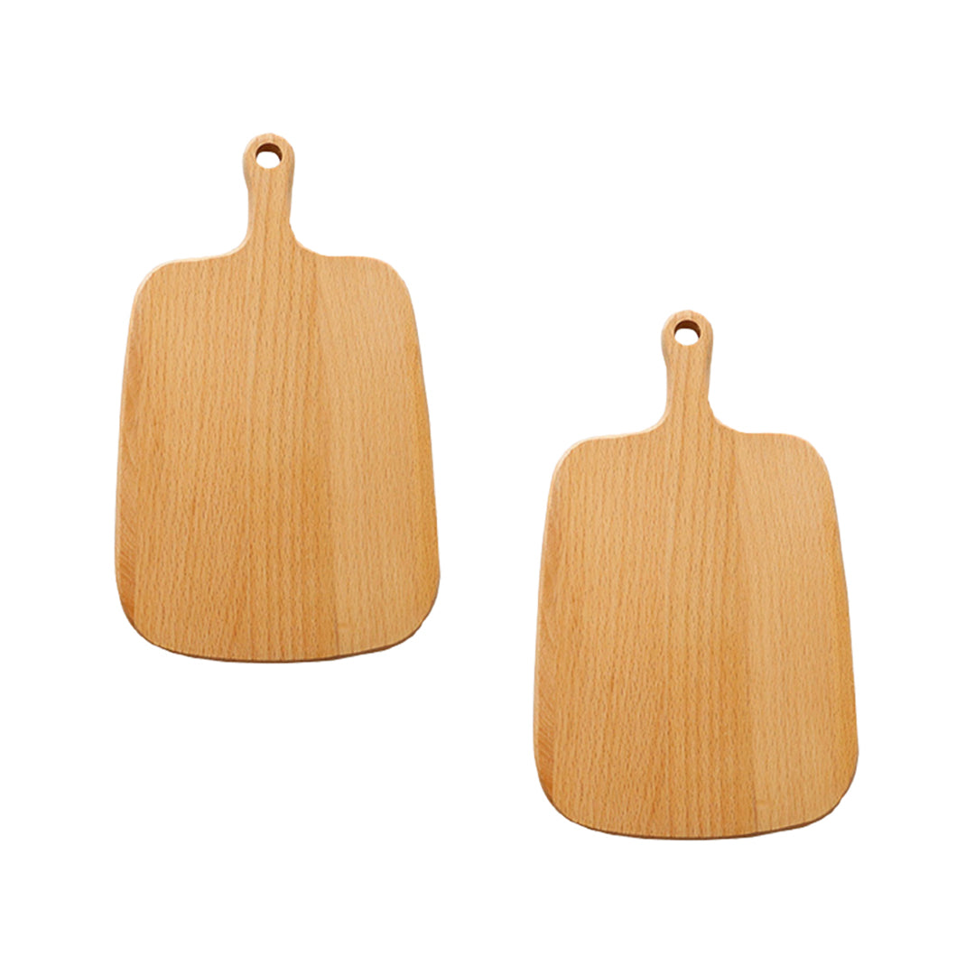 SOGA 2X 26cm Brown Rectangle Wooden Serving Tray Chopping Board Paddle with Handle Home Decor Soga