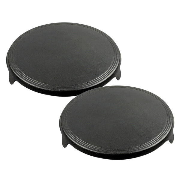 SOGA 2X 33CM Reversible Round Cast Iron Induction Crepes Pan Baking Cookie Pancake Pizza Bakeware Soga
