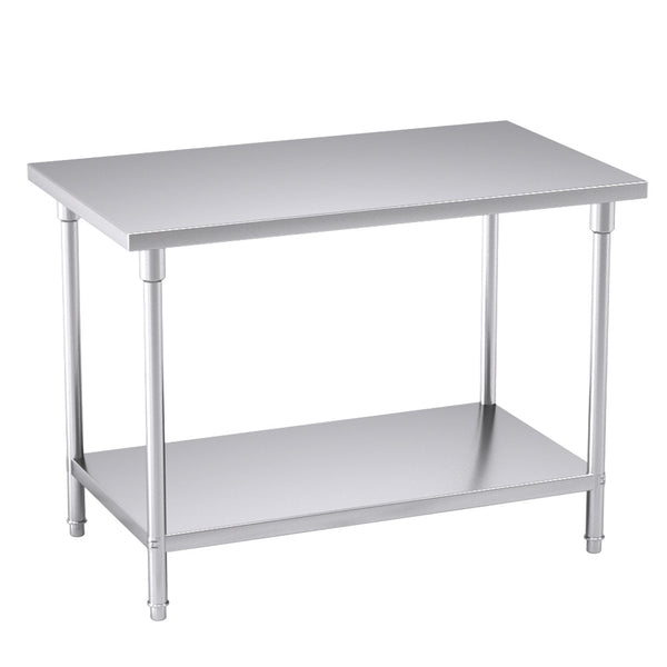 SOGA 120*70*85cm Commercial Catering Kitchen Stainless Steel Prep Work Bench Soga