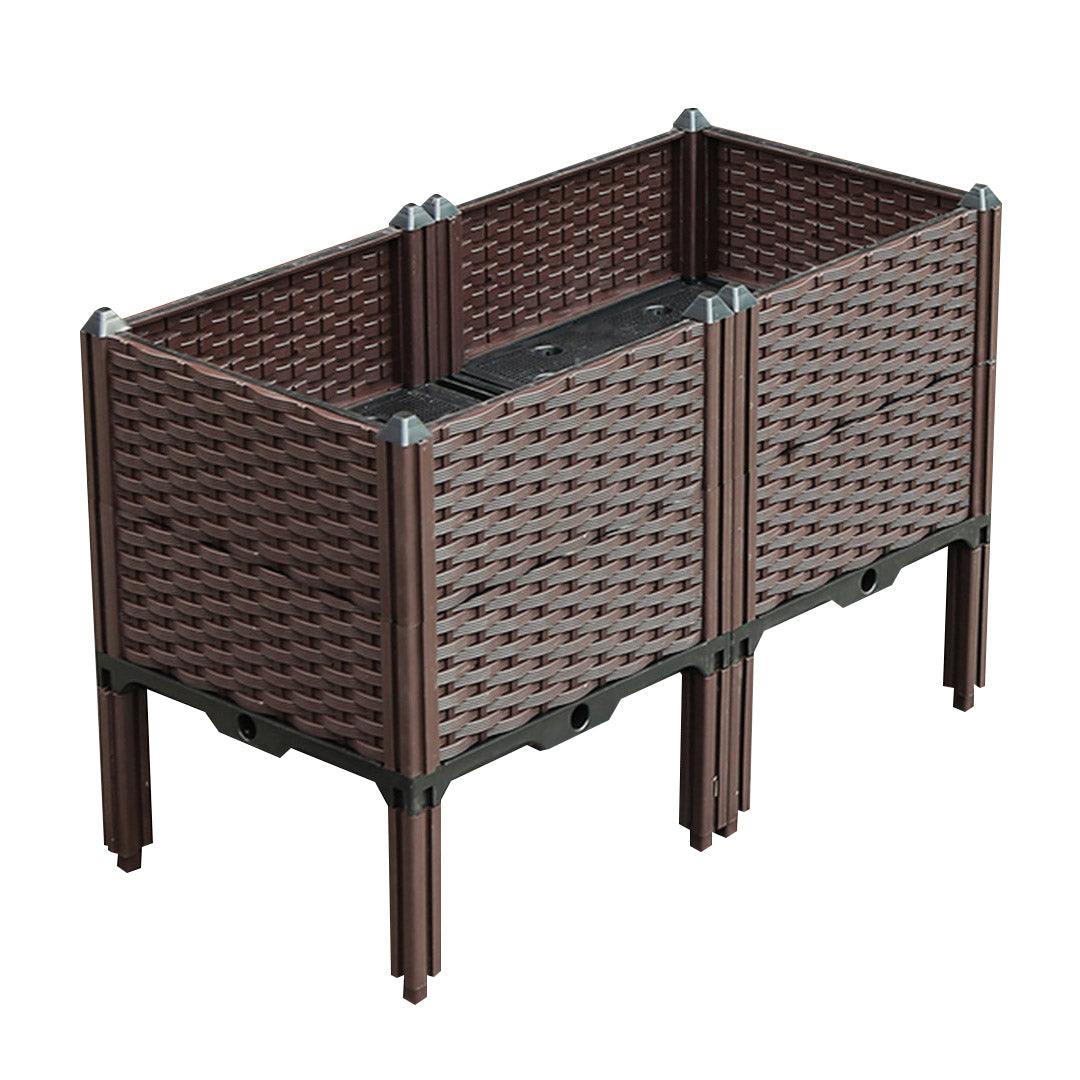 SOGA 80cm Raised Planter Box Vegetable Herb Flower Outdoor Plastic Plants Garden Bed with Legs Deepen Soga