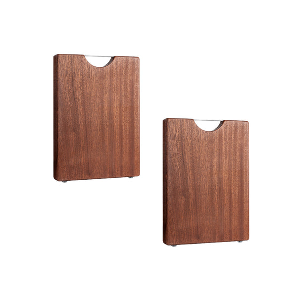 SOGA 2X 26cm Rectangular Wooden Ebony Butcher Block Non-slip Chopping Food Serving Tray Charcuterie Board Soga